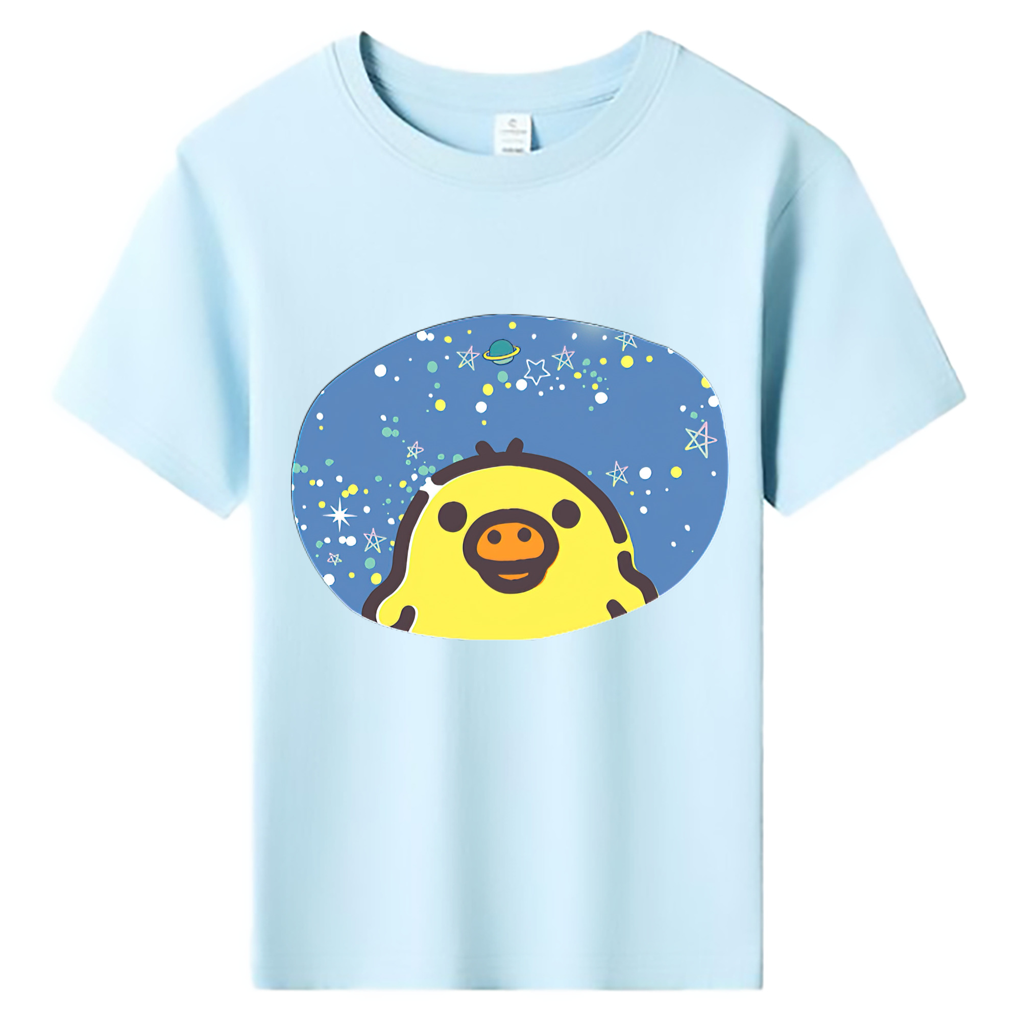 （画像用） リラックマ リラックマ キイロイトリ Rilakkuma Korilakkuma Kiiroitori 綿100％キッズTシャツ（フロントプリント）